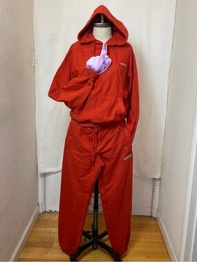 Nice Kicks brand Women's Red Hooded Track Pants & Jogger Set